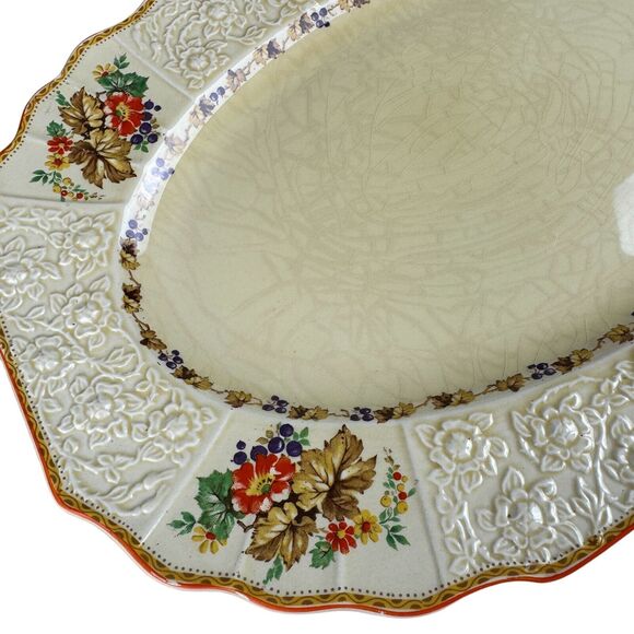 Myott Staffordshire England Platter Floral Pattern 16 1/4" x 11 1/4" - Picture 5 of 10